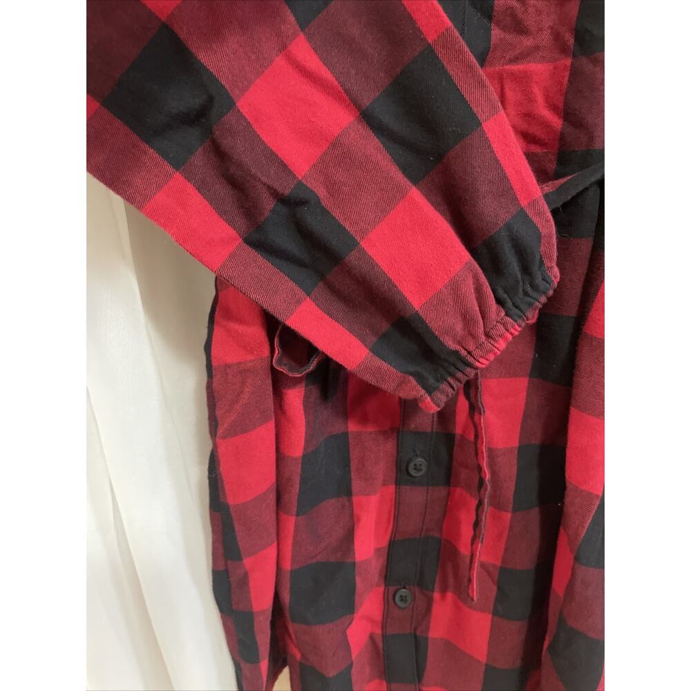 Children’s Place Christmas Dress - Plaid Long Sleeve with Tie - Girls Size Lg 14 - Picture 4 of 5